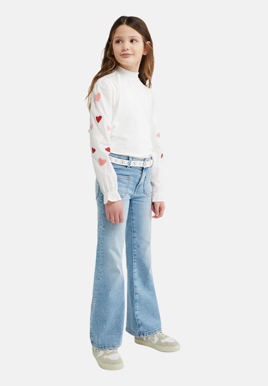 

Футболка с длинным рукавом WE Fashion, слоновая кость