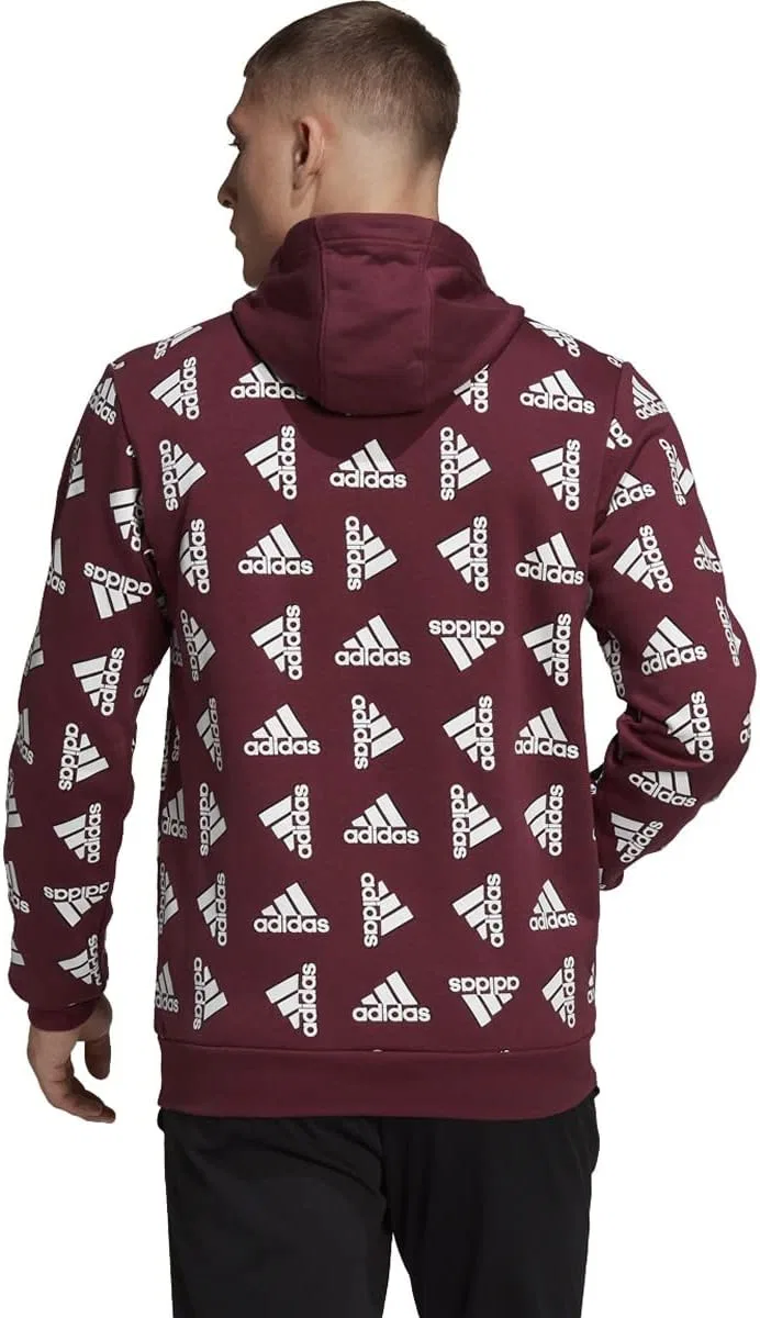 Мужская флисовая толстовка adidas с принтом по всей поверхности — фото 2
