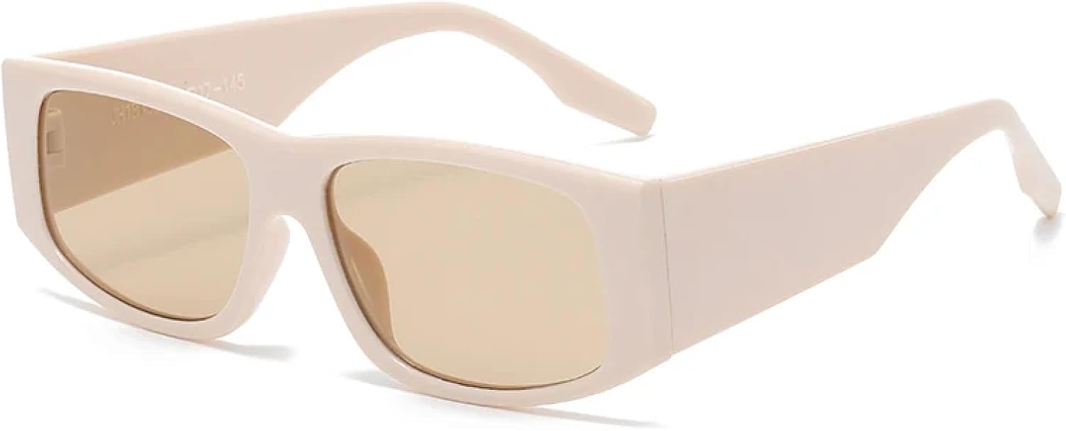 

Солнцезащитные очки с защитой от УФ-излучения UV400 | Маленькая оправа, разноцветные | Для женщин и мужчин, для занятий спортом на открытом воздухе и вождения DSVIGF, Beige