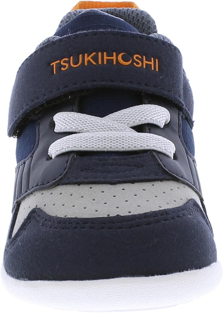 Кроссовки TSUKIHOSHI Boys Racer (Toddler/Little Kid), синий/оранжевый/темно-синий — фото 3