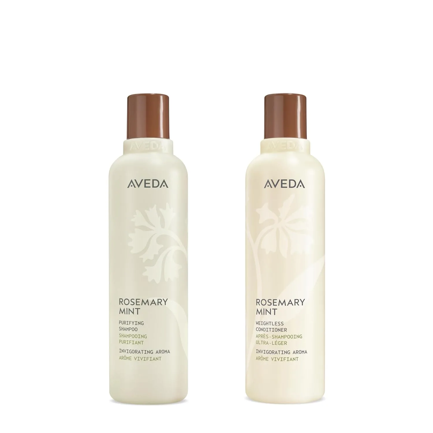 Шампунь очищающий Aveda Rosemary Mint, удаляет загрязнения, придает блеск, для нормальных и жирных волос, тонких и средних, с бодрящим ароматом, 97% натуральных ингредиентов