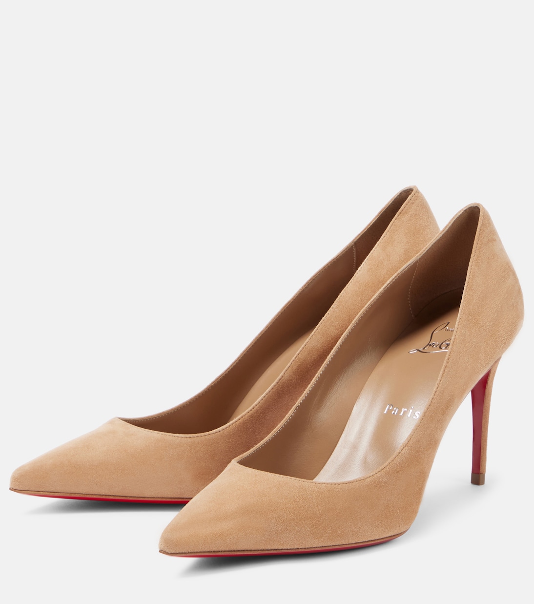 Туфли Kate 85 из замши Christian Louboutin, Lionne/ Lin Lionne — фото 4