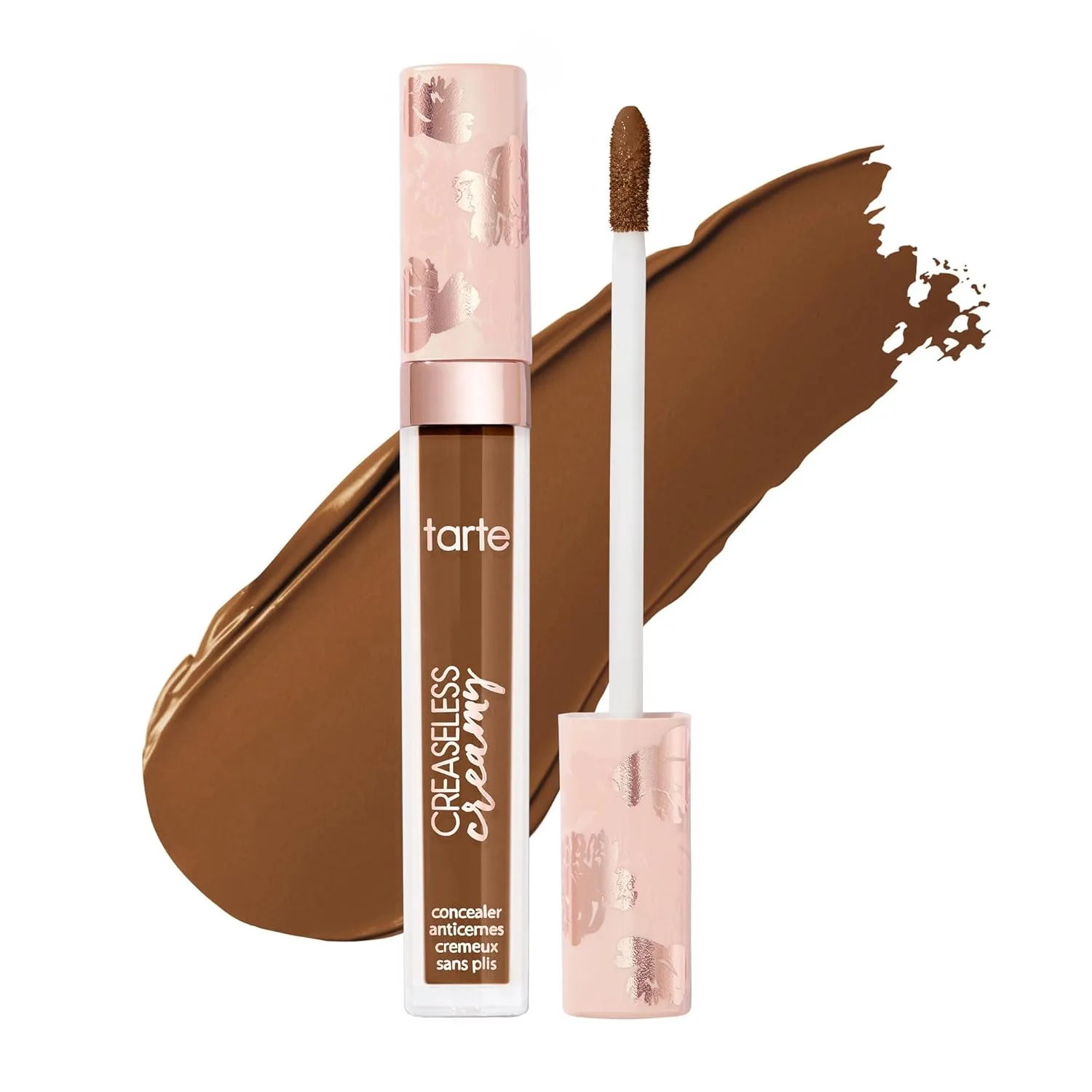 Tarte Creaseless Creamy Full-Coverage Concealer - Waterproof Longwear, Vitamin E, Niacinamide и Caffeine для маскировки темных кругов и несовершенств, увлажняющий, размывает и выравнивает, Vegan & Cruelty-Free, 57G rich golden