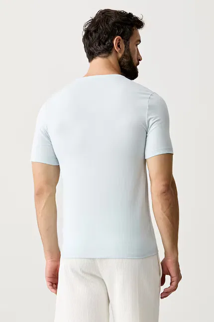 Футболка хлопковая TShirtRN 3P Classic 3 шт BOSS, синий — фото 4