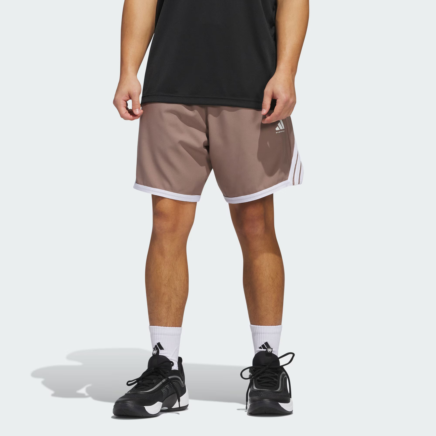 Adidas SS25 баскетбольные шорты мужские Trace Brown — фото 3