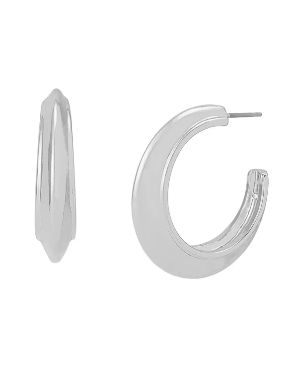 

Золотые серьги-кольца в стиле бохо-пухляш Steve Madden, rhodium