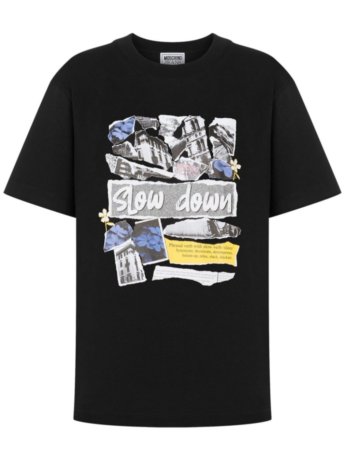 

Футболка Slow Down Archive MOSCHINO JEANS, черный