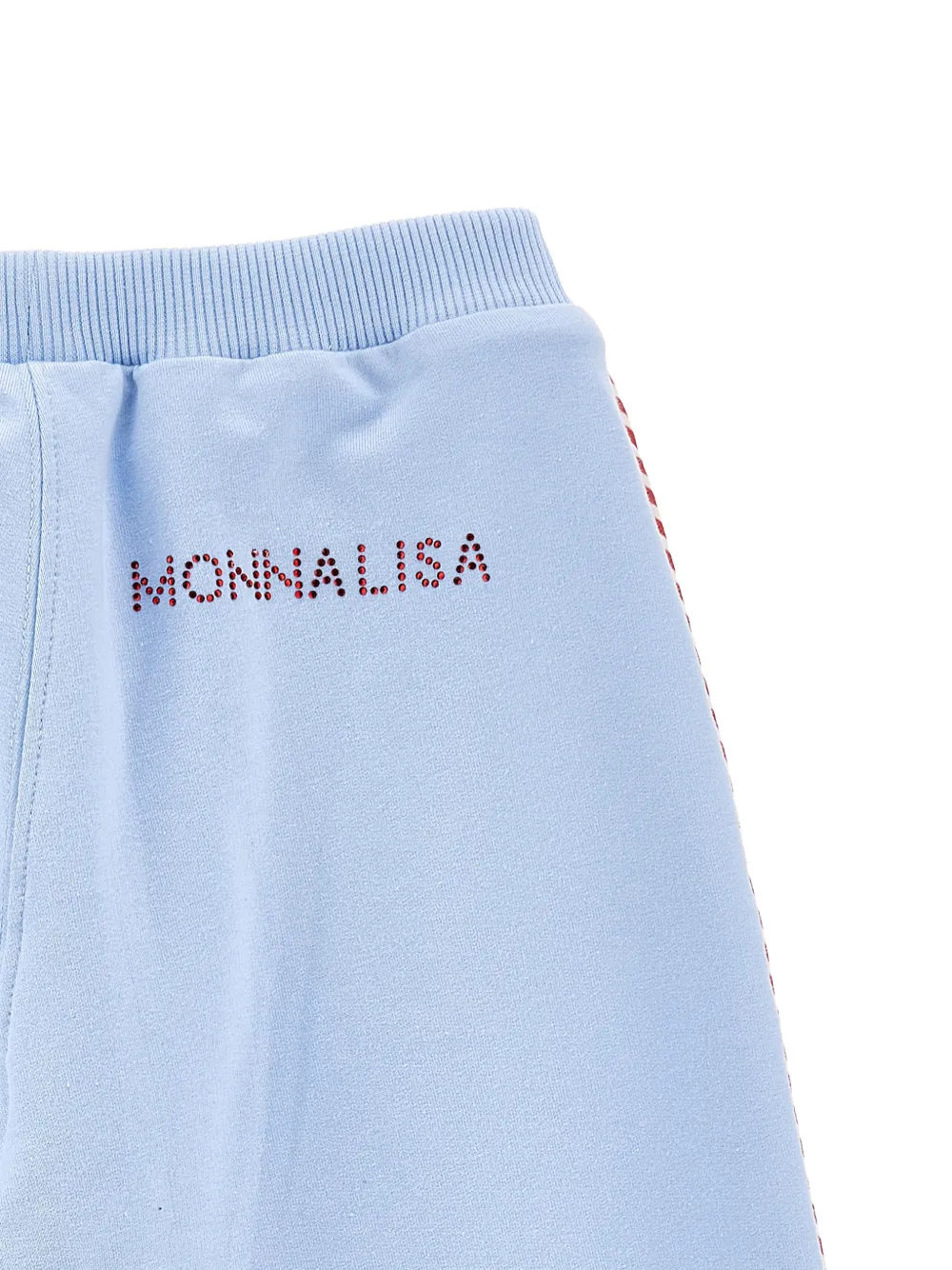 Спортивные брюки с отделкой в полоску Monnalisa, синий — фото 4