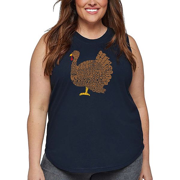 

Футболка с принтом Thanksgiving для женщин Plus Size La Pop Art, Navy, Синий, Футболка с принтом Thanksgiving для женщин Plus Size La Pop Art, Navy