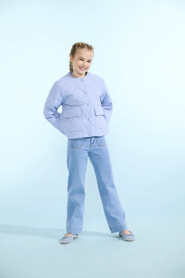 Легкая стеганая куртка kogrosalina noos Only Girls, Soft Chambray
