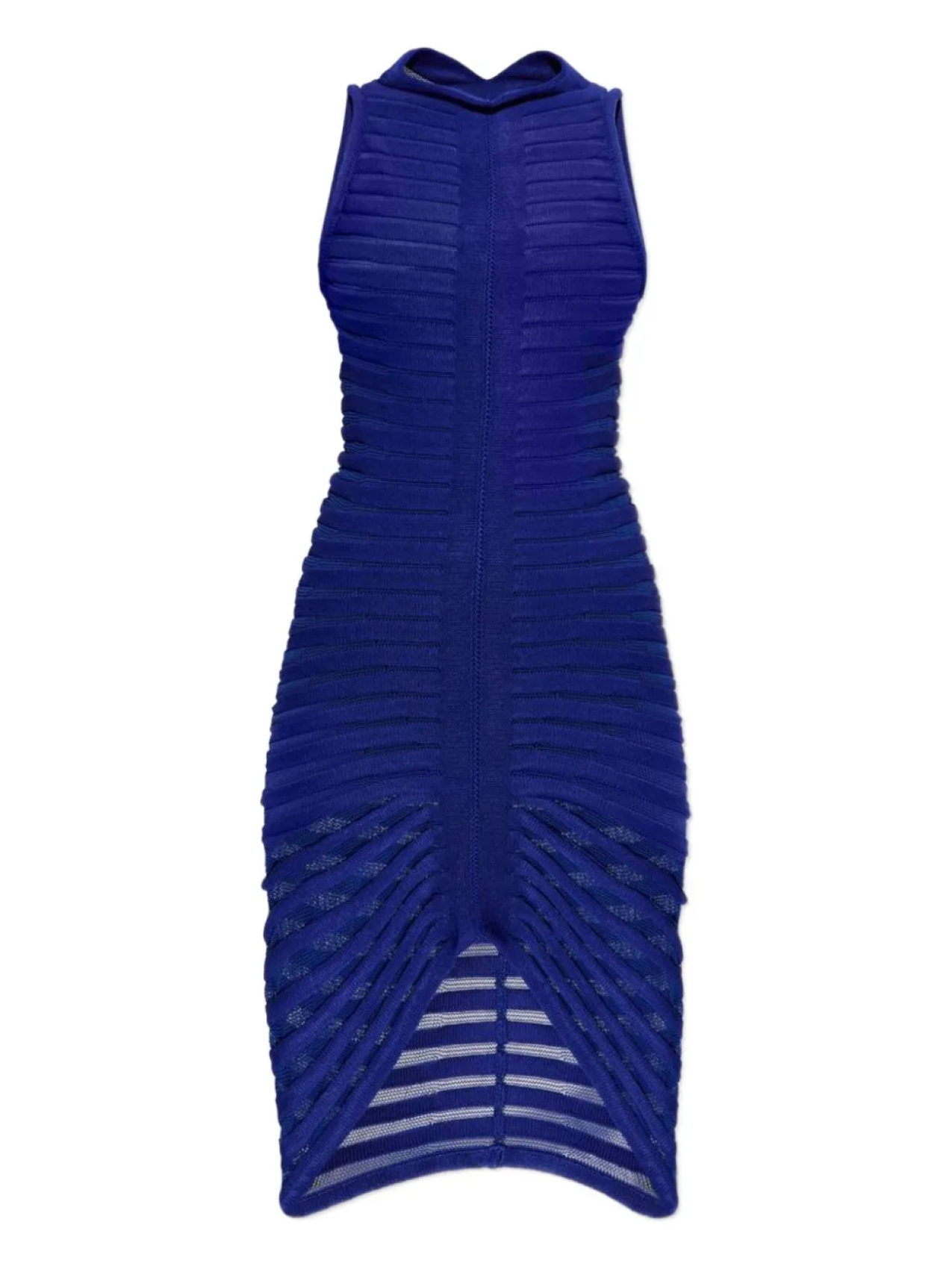 

Платье без рукавов в рубчик Alaïa, синий