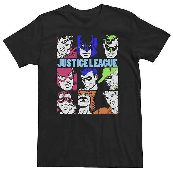 

Футболка Big & Tall DC Comics Justice League Retro Faces Licensed Character