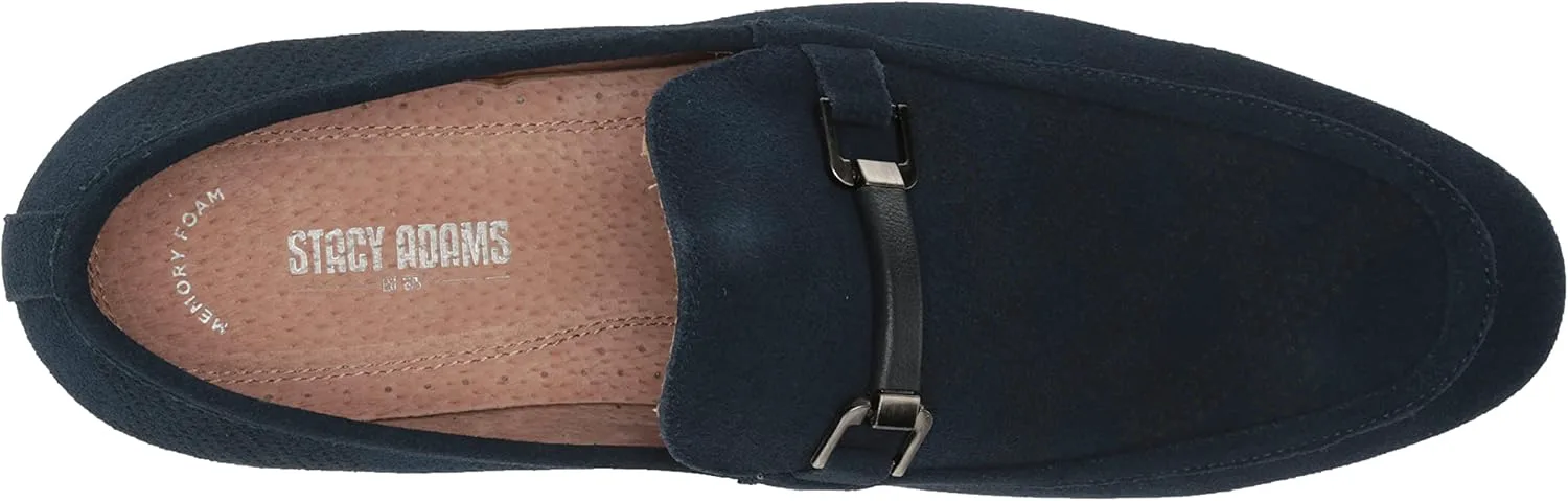 Мужские мокасины Stacy Adams, модель Wydell Moc Toe Bit Slip-On, темно-синий — фото 4