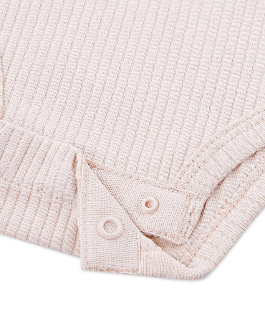Комплект из 3 боди с короткими рукавами для девочек Huggies, Granola/Purple/Pink — фото 4