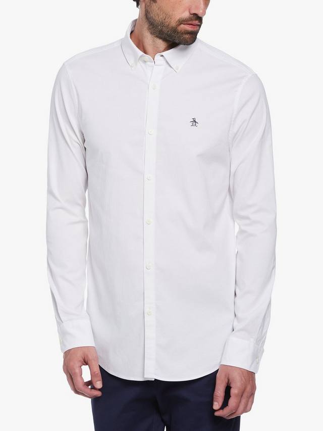 

Оксфордская рубашка с эффектом стретч Original Penguin, Bright White