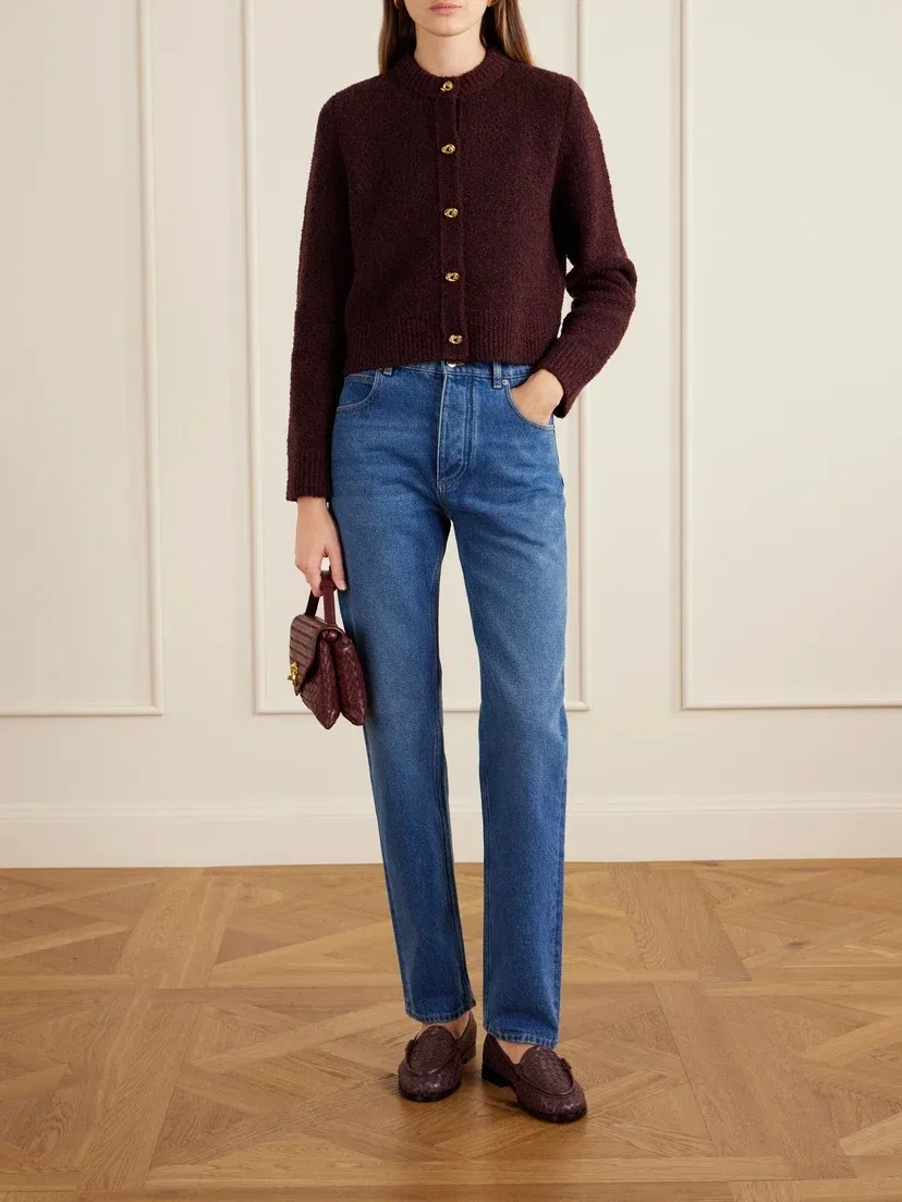 Лоферы из кожи Silenzio intrecciato BOTTEGA VENETA, красный — фото 4