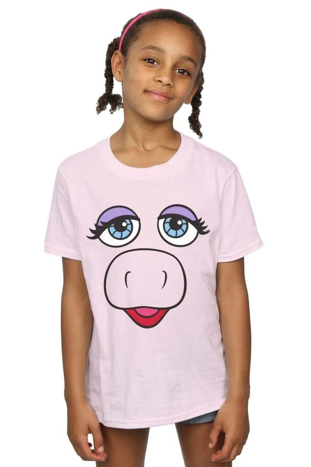 

Хлопковая футболка The Muppets Miss Piggy Face Disney, розовый