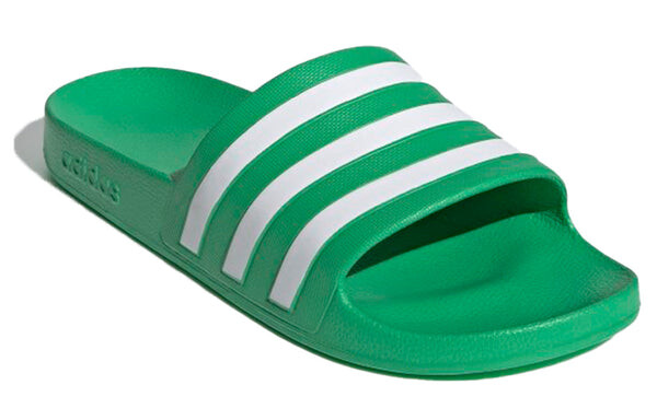 Тапочки adilette aqua slides 'vivid green' Adidas, зеленый — фото 4