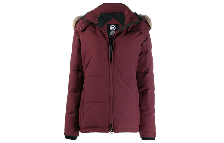 

Женский пуховик Canada Goose, цвет berry red