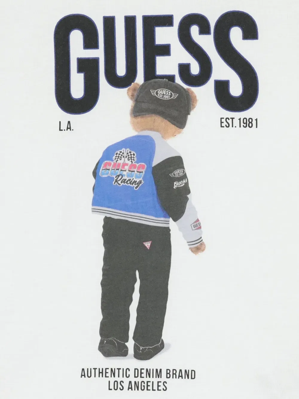 Футболка с графическим принтом Guess Kids, белый — фото 3