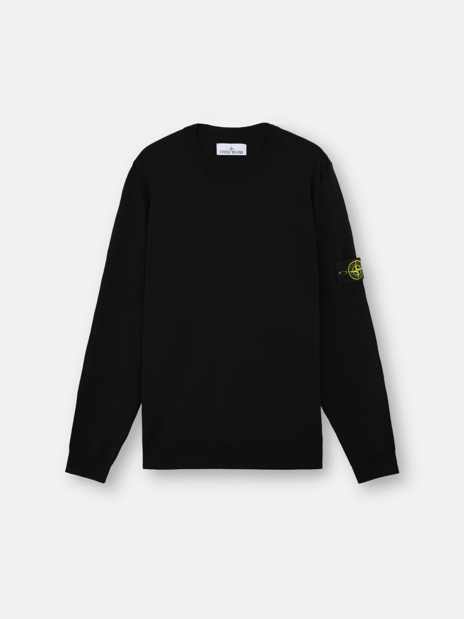 

Свитер с круглым вырезом и рельефными стежками Stone Island 5100071 LIGHT RWS PURE WOOL, черный