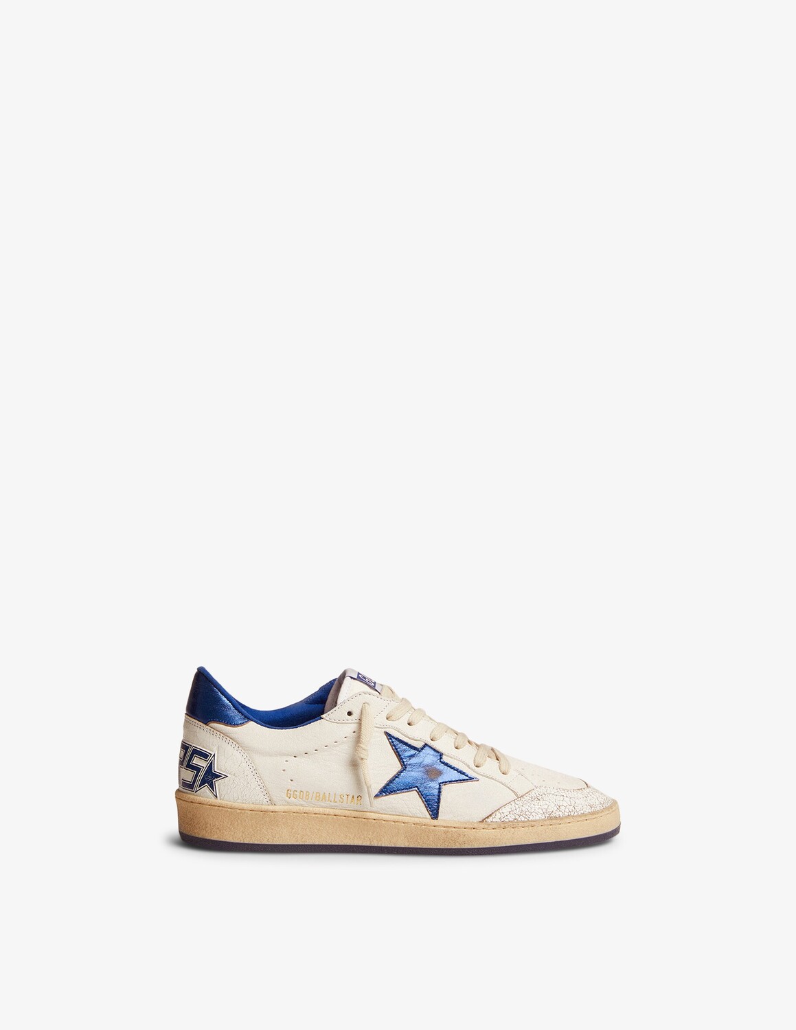 

Кроссовки Ball Star из кожи наппа Golden Goose, цвет White/Bluette