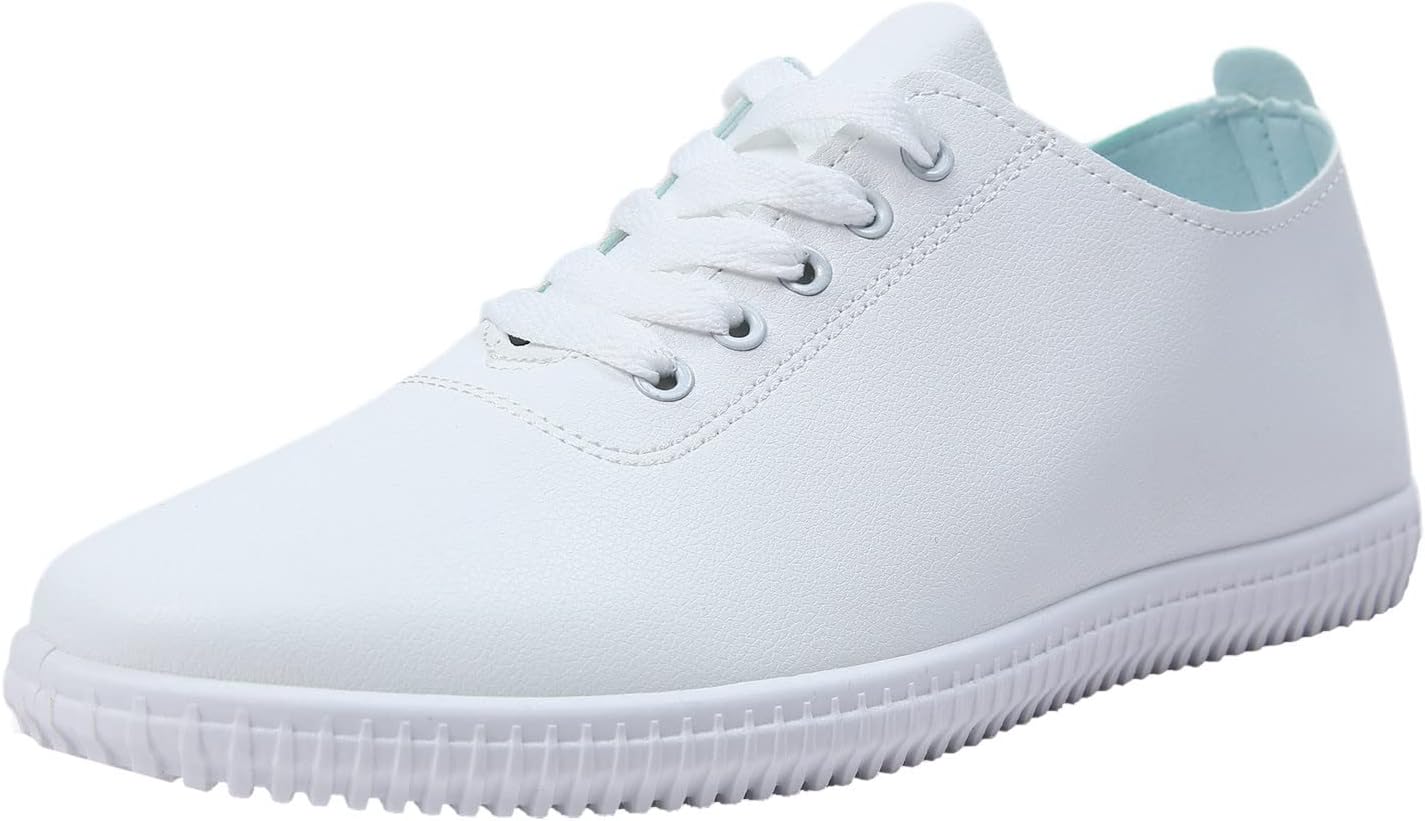 

Женские повседневные кроссовки, модные кроссовки на все сезоны, новая модель, простые однотонные, удобные, на шнуровке, мужской размер Generic, белый