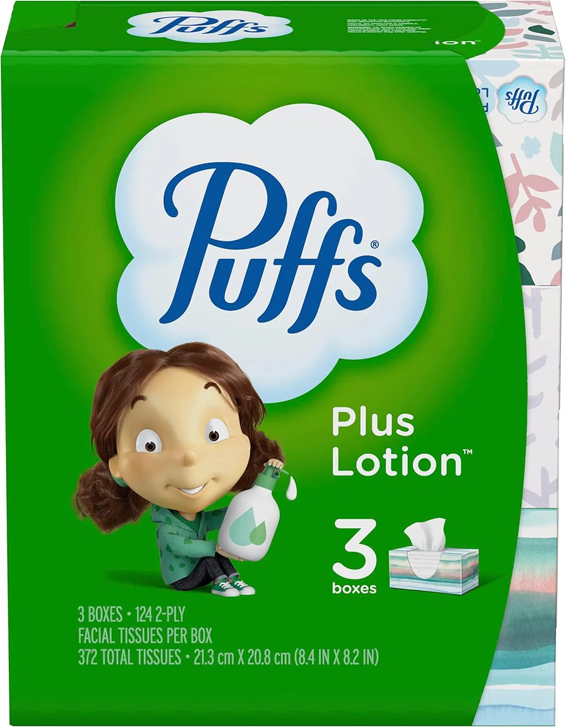 Крем для лица Puffs — Дневной с лосьоном Plus Lotion, 3 упаковки по