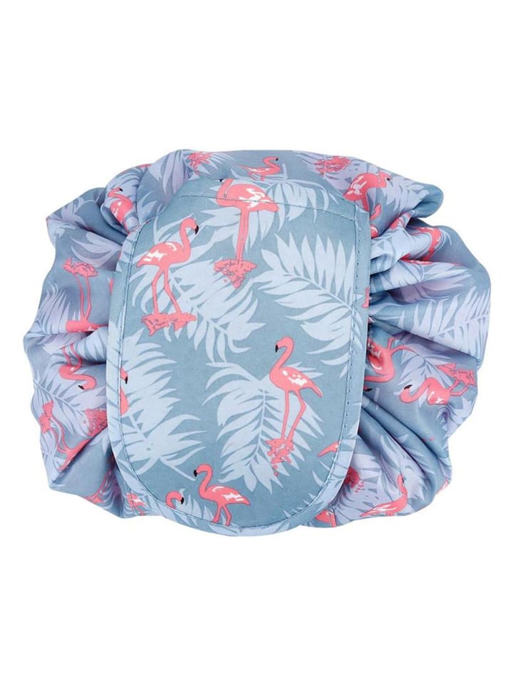 

Intirilife Косметичка One Step с завязками, цвет серо-розовый фламинго