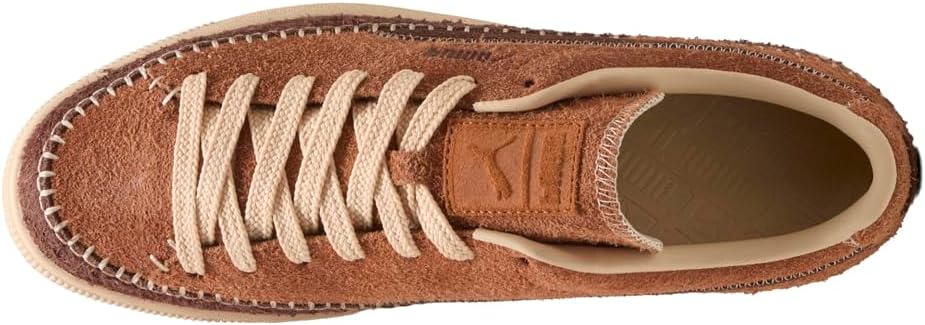 Мужские замшевые мокасины PUMA с шнуровкой, повседневные кроссовки - коричневые — фото 4