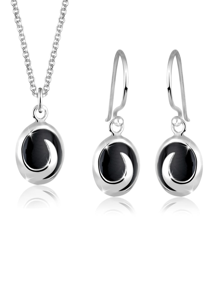

Elli Колье Schmuckset 925 Sterling Silber in Schwarz