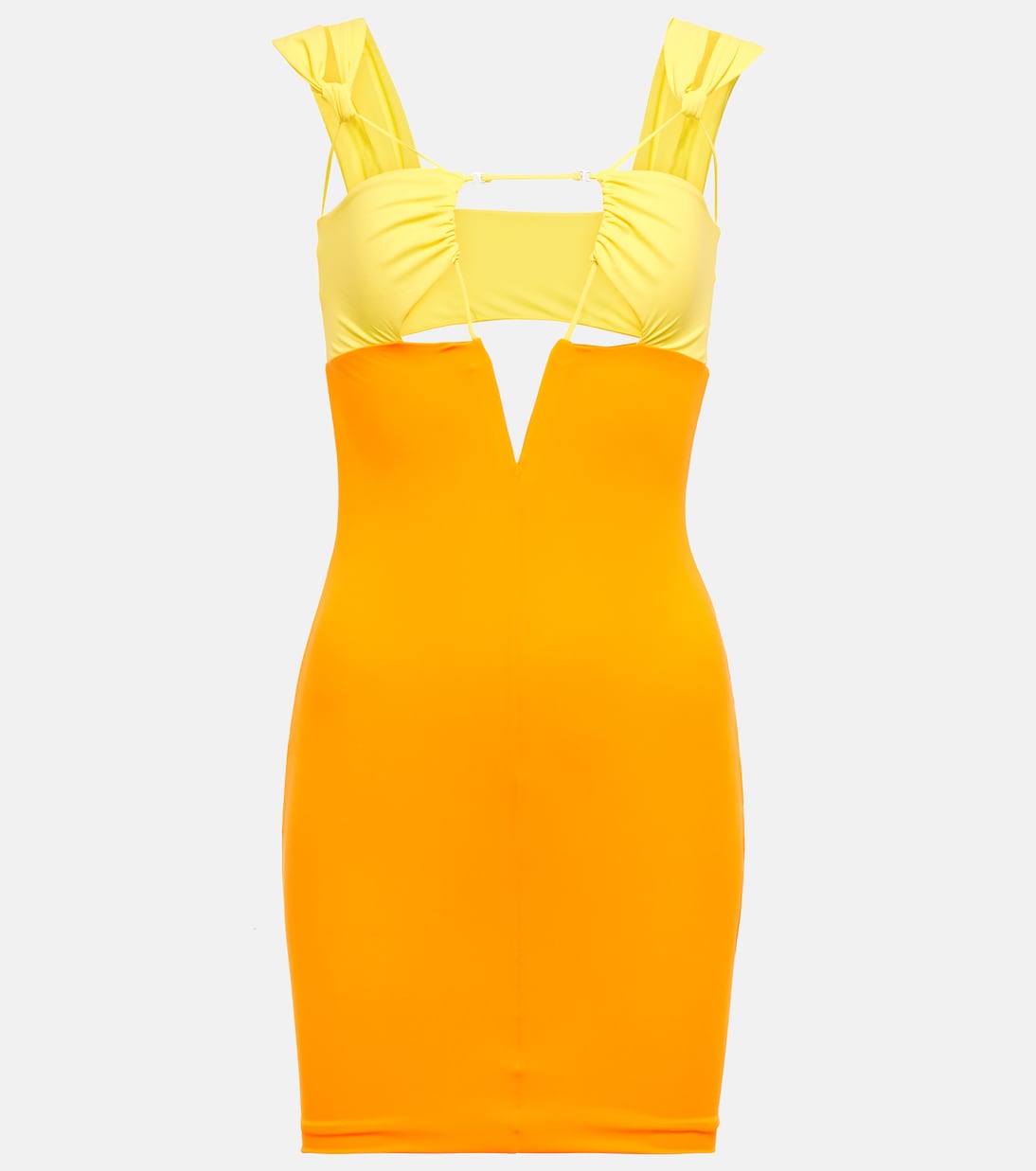 

Мини-платье с вырезом Nensi Dojaka, Orange Yellow