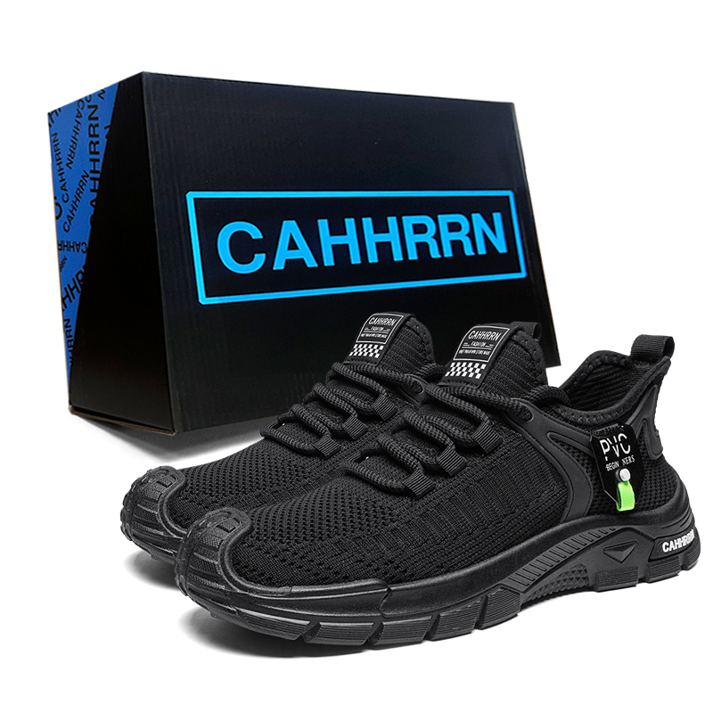 

CAHHRRN Дышащие мужские низкие кеды повседневные черные, цвет Black