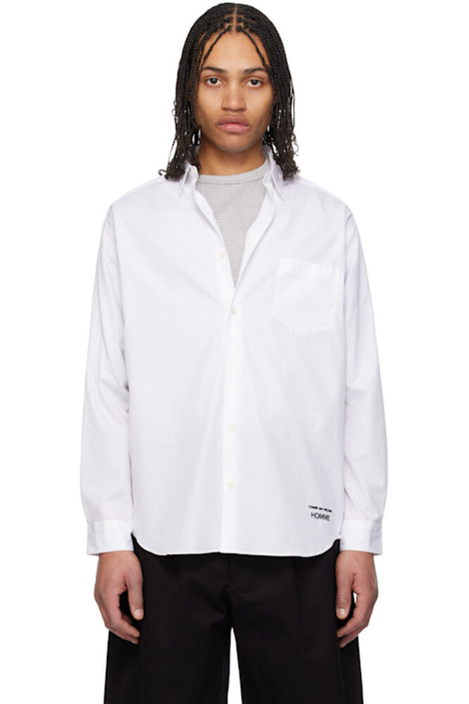 

Белая хлопковая широкая рубашка Comme des Garçons Homme