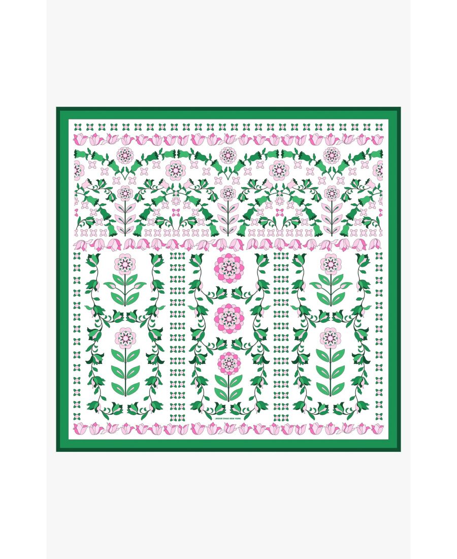 

Двусторонний шелковый шарф Пирси Партер Jessie Zhao New York, Green