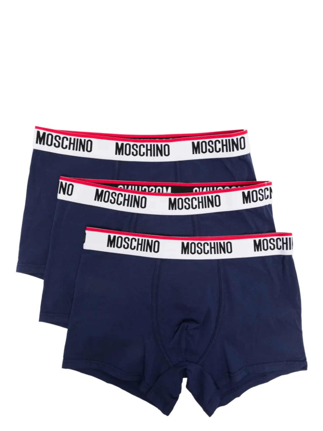 

Moschino комплект из трех боксеров с логотипом, синий