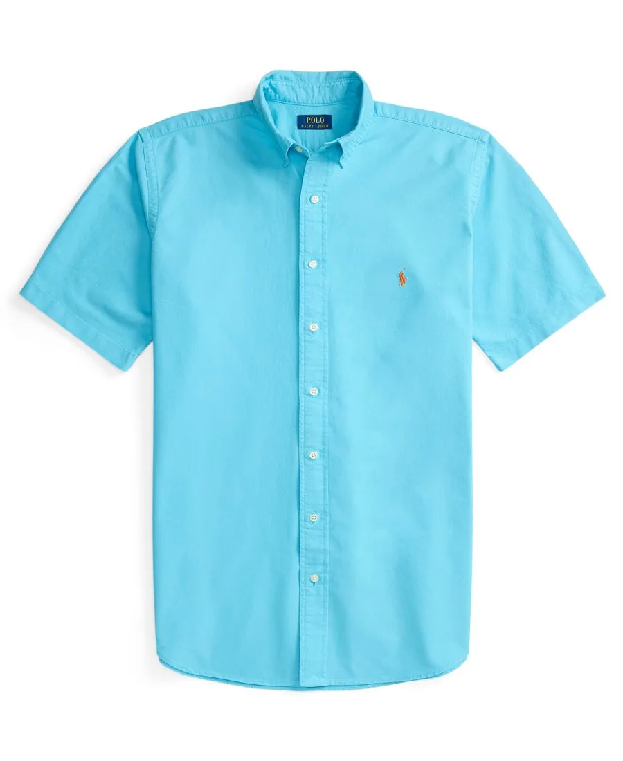 Мужская рубашка Оксфорд больших размеров Polo Ralph Lauren, Perfect Turquoise — фото 3