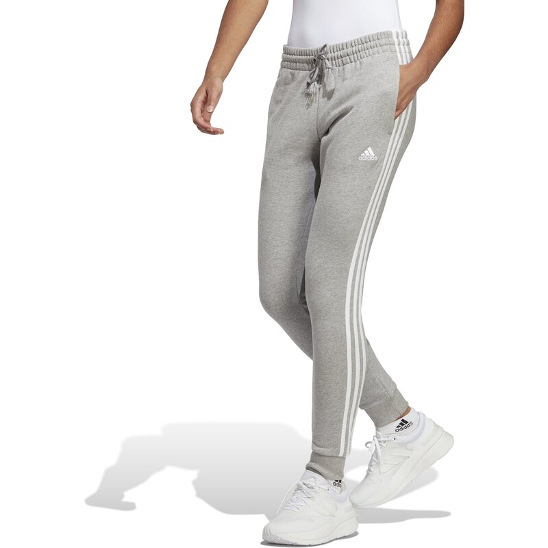 Брюки Essentials с тремя полосками и манжетами из французского трикотажа Adidas, мультиколор — фото 2