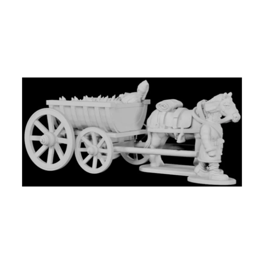 

Русский малый вагон с сеном с ранеными и обозом (Поезд), ESR Napoleonics Miniatures - Russia (10mm)
