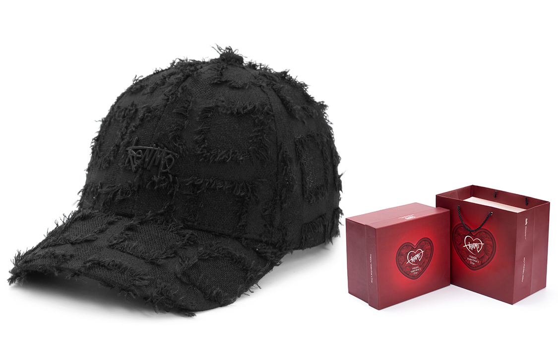 

KENMO Хлопковая бейсболка унисекс, Black+Valentine's Day Box