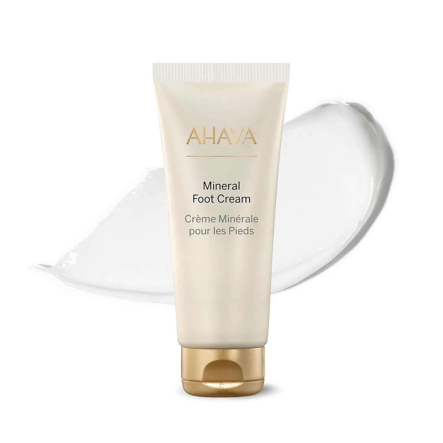 AHAVA Dead Sea Water Mineral Foot Cream - питает и увлажняет сухие стопы, предотвращает трещины и раздражения, с экстрактом листьев гамамелиса, смесью Osmoter, маслами жожоба, авокадо, сладкого миндаля и зародышей пшеницы 151 мл (1 шт.)