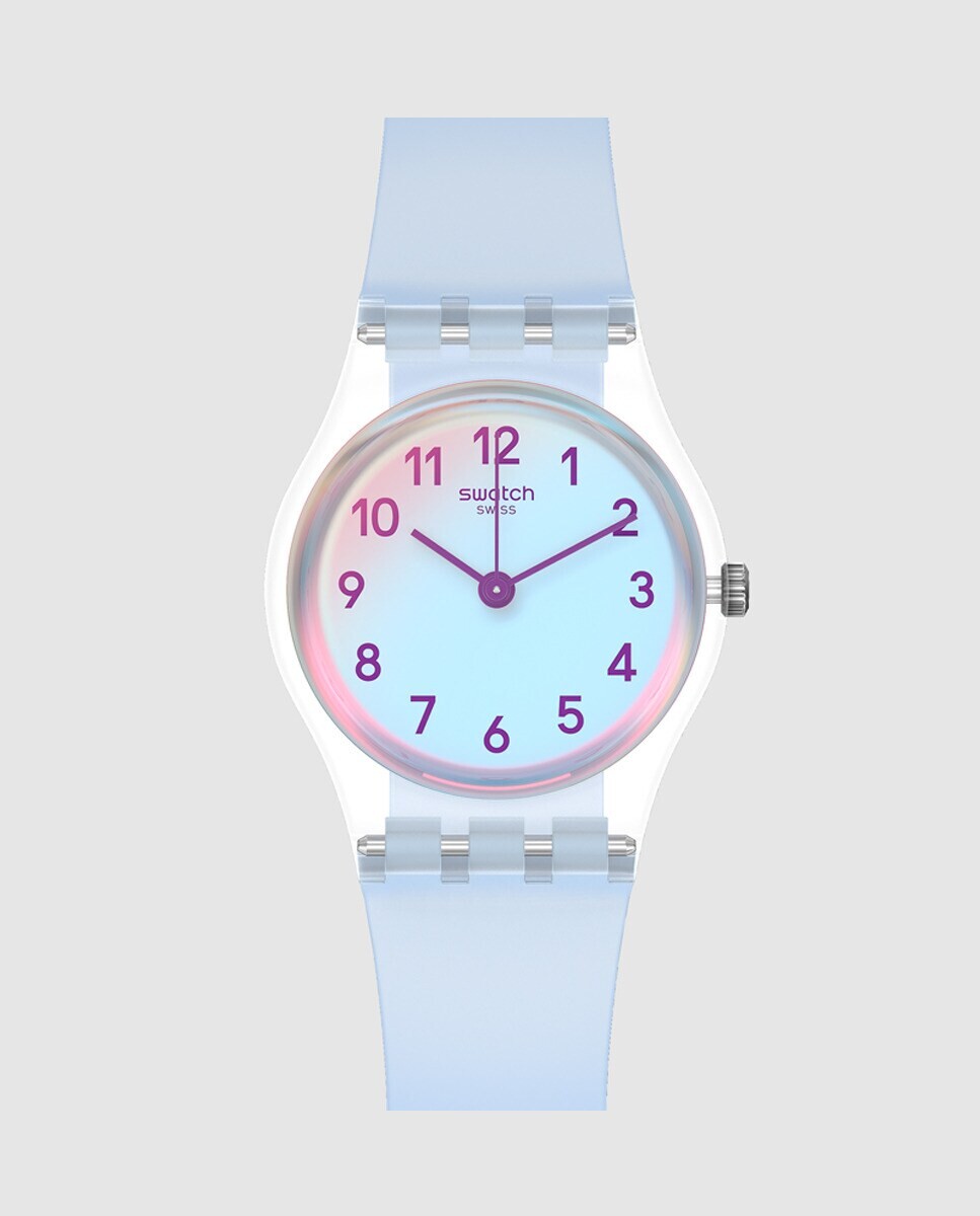 

Swatch Essentials LK396 Голубые силиконовые женские часы Swatch, светло-синий
