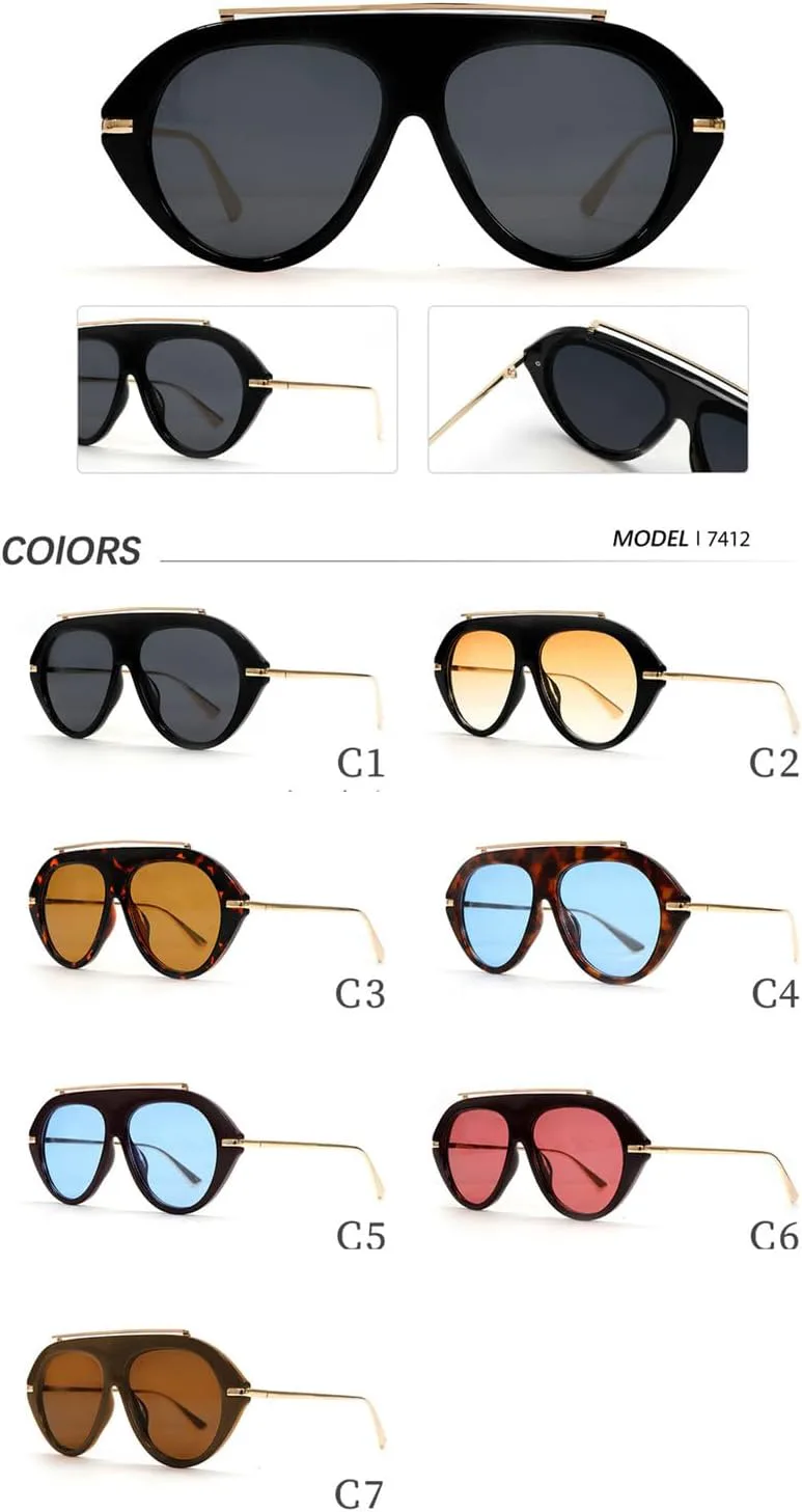 

Солнцезащитные очки-пилот в стиле ретро от Helena для мужчин и женщин, классические солнцезащитные очки с двойной перемычкой и градиентным переходом, в стиле 70-х, C3