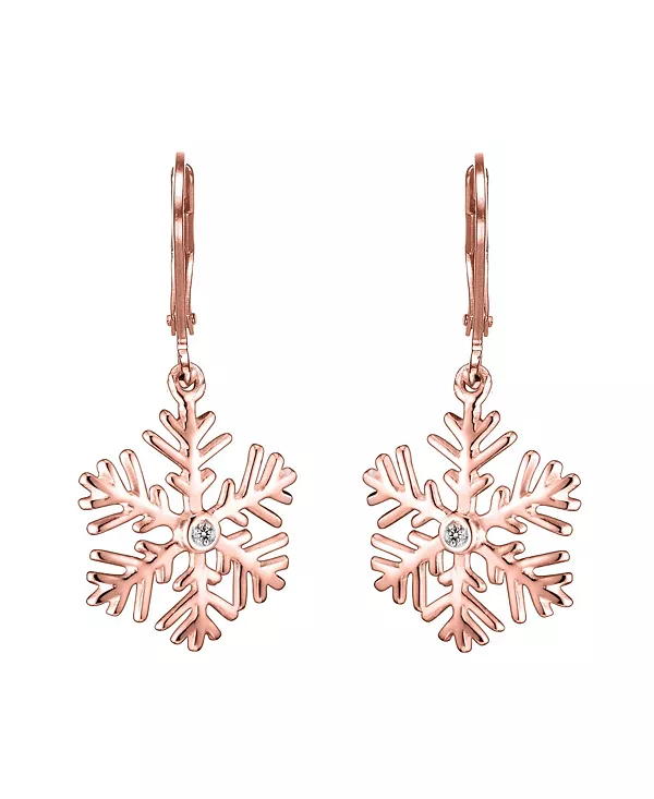 

Серьги-Подвески в форме снежинки из стерлингового серебра с кубическим цирконием Genevive, rose
