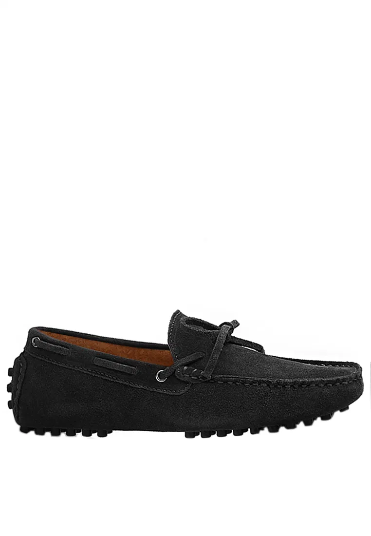 Туфли лоферы замшевые MC025 Twenty Eight Shoes, черный