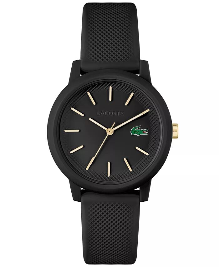 

Женские часы L.12.12, черный силиконовый ремешок, 36 мм Lacoste