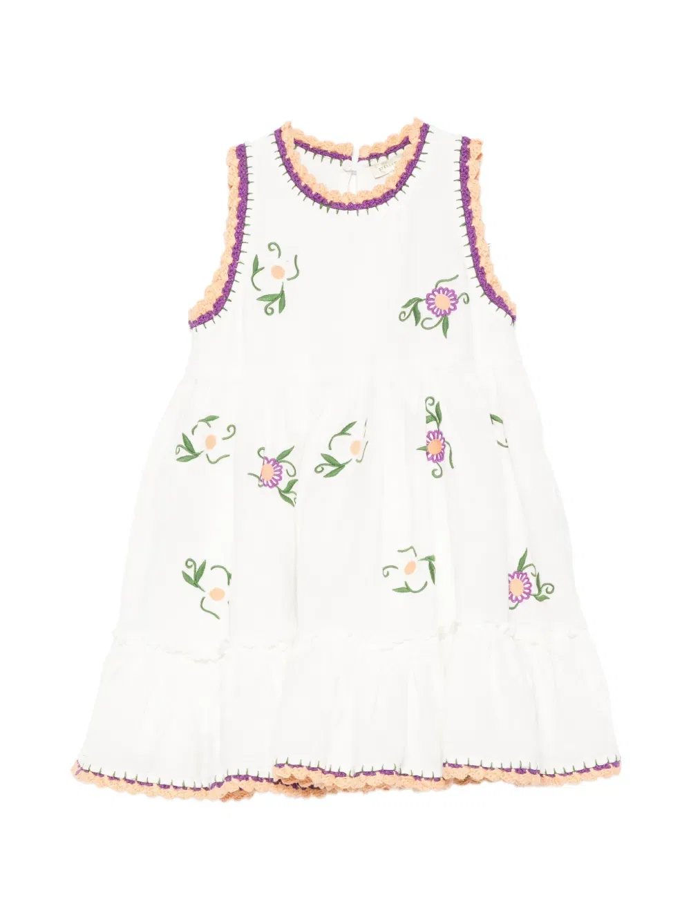 Платье с круглым вырезом Stella Mccartney Kids, белый