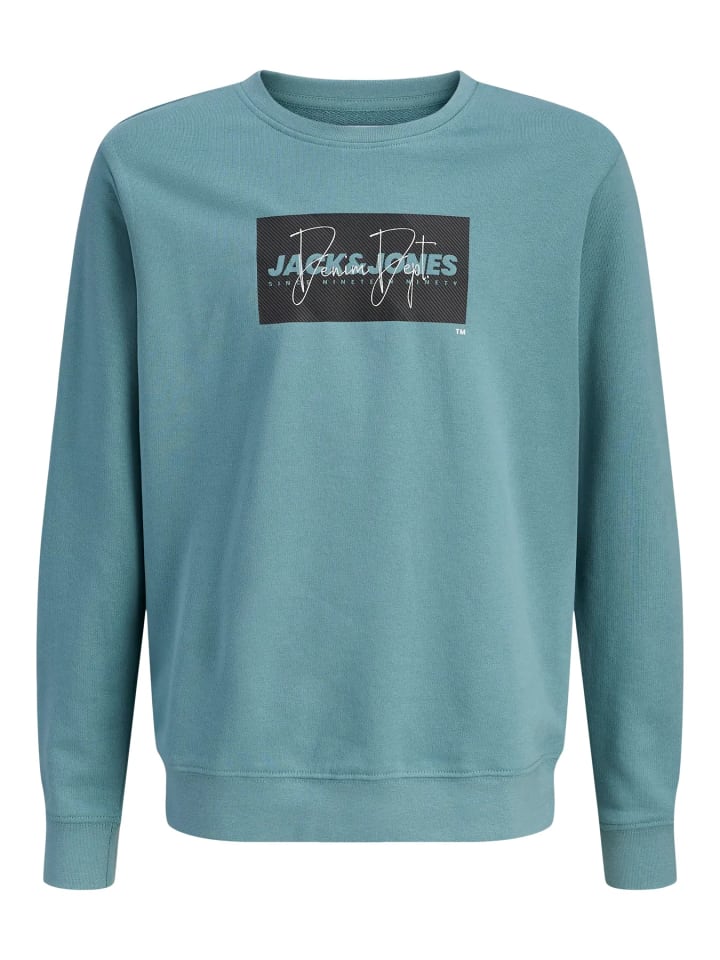 

JACK & JONES Junior Толстовка JJCOLE MNI минерально-голубого цвета