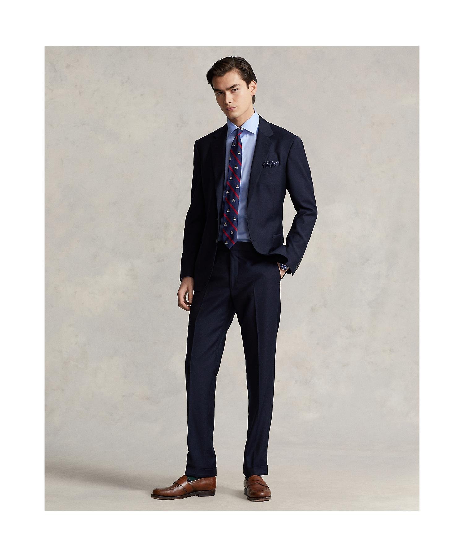 Рубашка Добби классического кроя Regent Polo Ralph Lauren, 400 Blue — фото 3