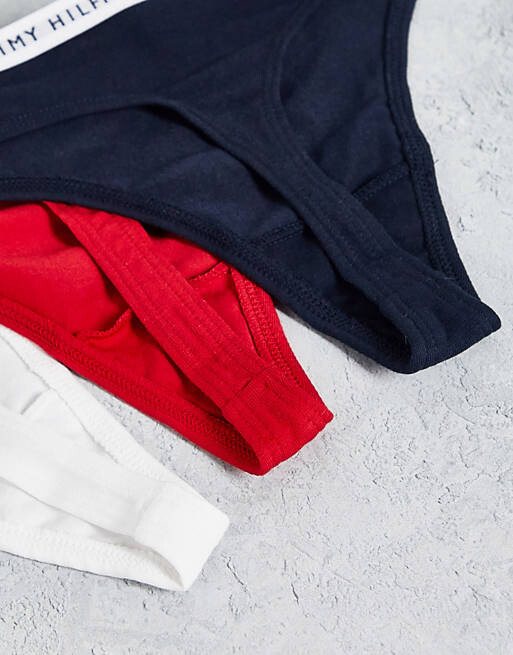 

Темно-сине-бело-красные трусики Tommy Hilfiger из трех штук